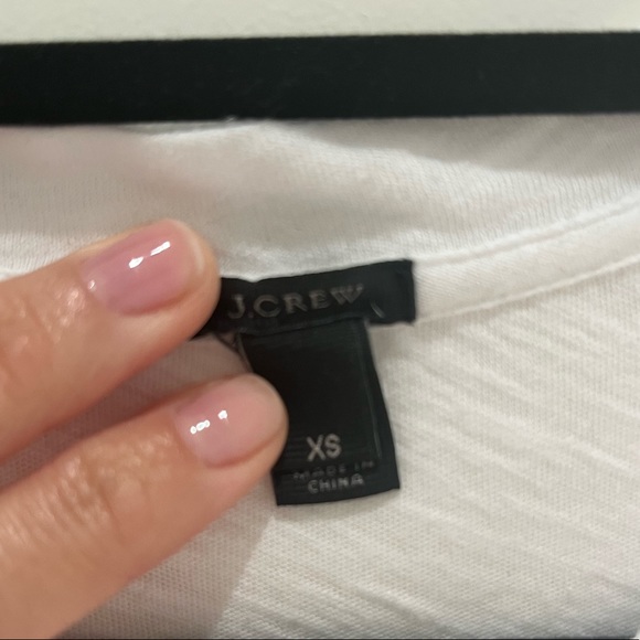 J crew eyelet tee shirt white xs - Picture 3 of 3